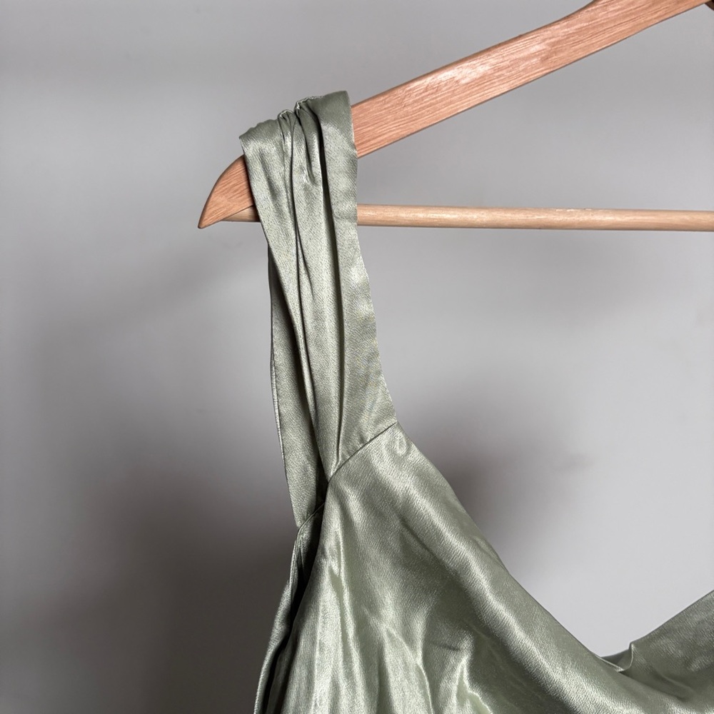 $319 NWT Sage For Love And Lemons “Sawyer” Ruffle Maxi Dress Sz Medium - Picture 11 of 16